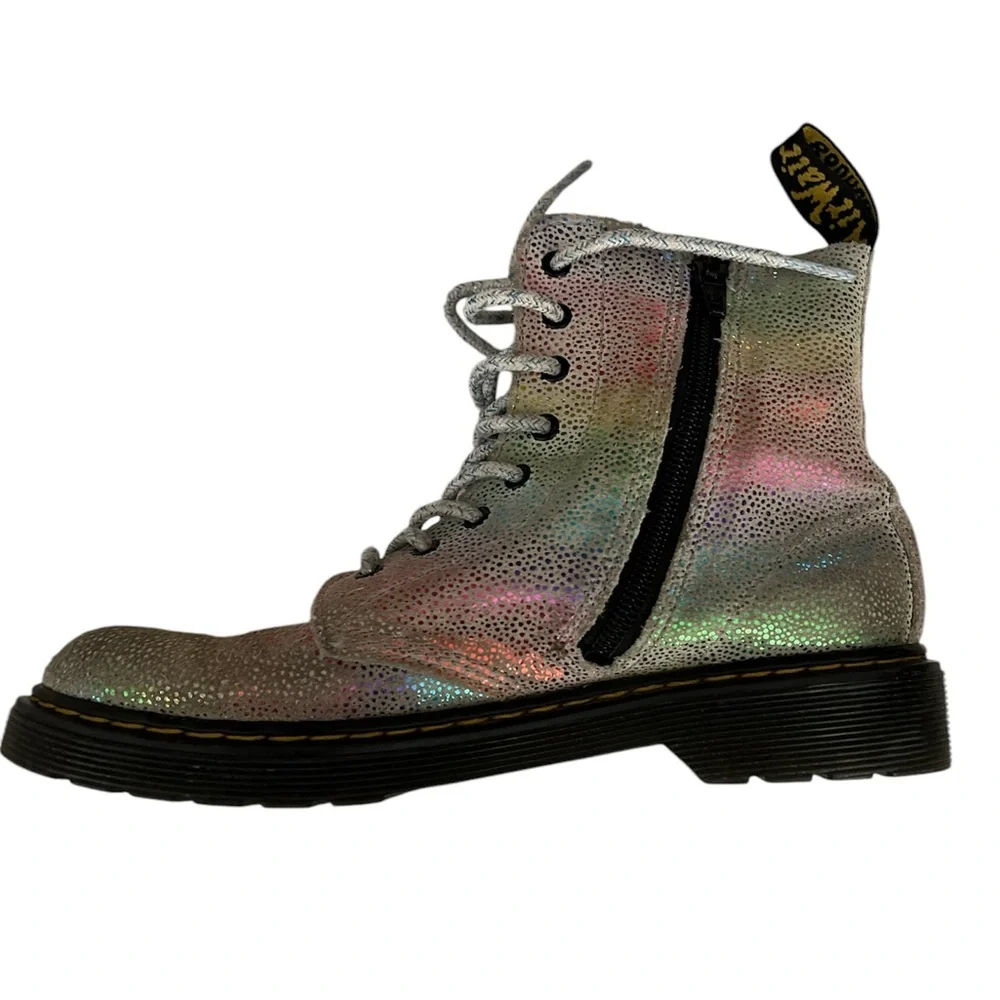 Dr. Martens 1460 Pascal J Rainbow Glitter Kids Metallic Boots Size US 4.